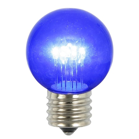 Vickerman 0.9W Blue Glass G50 Transparent LED Replacement Bulb, 5PK XLED2652
